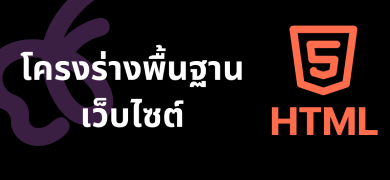 HTML โครงสร้างพื้นฐานเว็บไซต์